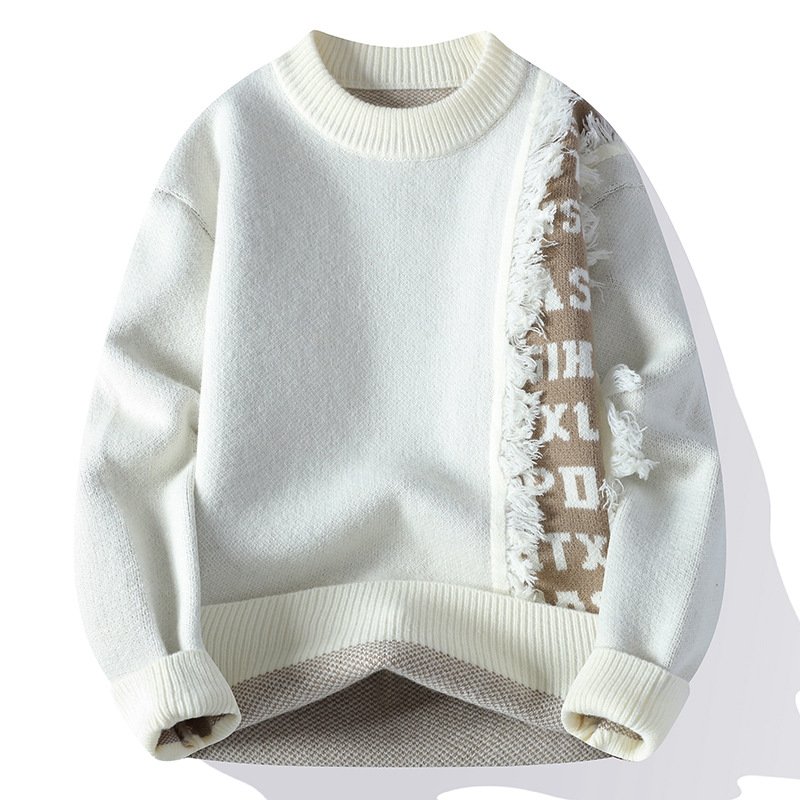 Fashionable Knitted Pullover Men's Long Sleeve